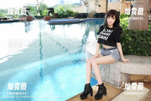青豆客 - 黄可christine定制：女仆写真，谁说身边不能有个小仙女？
